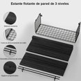 thumbnail image 3 of Juego de 3 Repisas Flotantes de Pared, Estantes Flotantes para Baño, Estantes Flotantes Montados Pared con de Papel Higiénico de Metal para Cocina, Dormitorio, Baño, Oficina (Blanco), 3 of 7