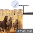 thumbnail image 5 of Safari Horses Curtains Valances for Home Decor American Western Animals Horse Running in Rustic Farm Window Treatment Valance Curtains for Bathroom 54 by 18 in, 1 Panel, 5 of 6