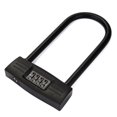 thumbnail image 2 of U Lock, Bike Lock, Bicycle Padlock, Motorcycle Combination Lock Heavy Duty Combination Anti-theft Door Lock, Black, 2 of 5