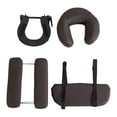 thumbnail image 4 of Mesa de con soporte facial y almohada en forma de U, cómoda de cuero PU con brazo extensible, cojín para cuello y cabeza, soporte para café, 4 of 8