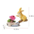 thumbnail image 2 of AZXY Garden Decor Statue,Garden Statues,Garden Ornaments for Outside Garden,Garden Decorations Outdoor Clearance,Resin Bunny Garden Statue Solar, 2 of 8