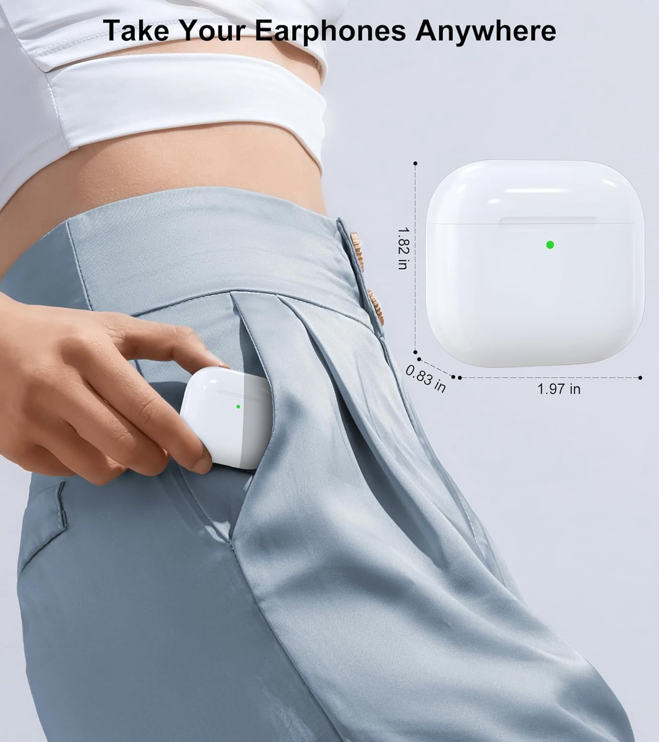 Wireless Charging Case Replacement for AirPods 4th Gen (USB-C Port Only, Earbuds Not Included) - Compatible with Apple AirPods 4