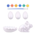thumbnail image 4 of Kit de pintura de Pascua listo para pintar tus propias figuras, adornos creativos, arte y manualidades de Pascua para niños, suministros de 3 huevos, 4 of 8