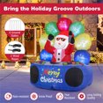 thumbnail image 7 of imerelez 6ft Xmas Inflatable DJ Santa - RGB LED Orbs Music Mute Mode Stakes/Ropes Quick Setup Outdoor Party Decor, 7 of 7