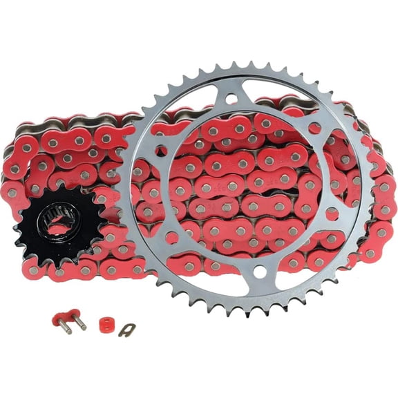 Max Motosports Red Drive Chain & Sprocket Kit for Honda CRF450R CRF450Rx 2004-2018 CR250R 2003