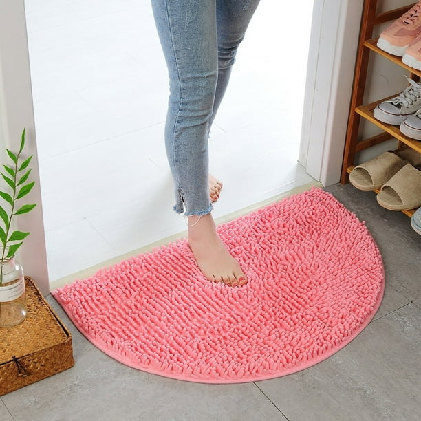 Juego de alfombras de baño de secado rápido | Alfombra de baño de microfibra absorbente y antideslizante | Alfombra semicircular suave para baño, dormitorio o sala de estar