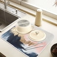 thumbnail image 2 of Yayeee Dish Drying Mat for Kitchen Counter 18" x 24" Microfiber Super Absorbent Coffee Decorative Pad, Abstract Landscape, 2 of 9