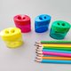 thumbnail image 4 of Methold Sacapuntas compacto doble para niños, sacapuntas de mano con sacapuntas de colores, esencial para la escuela. Suministros de escritura y corrección Juego de 8 piezas, 4 of 6