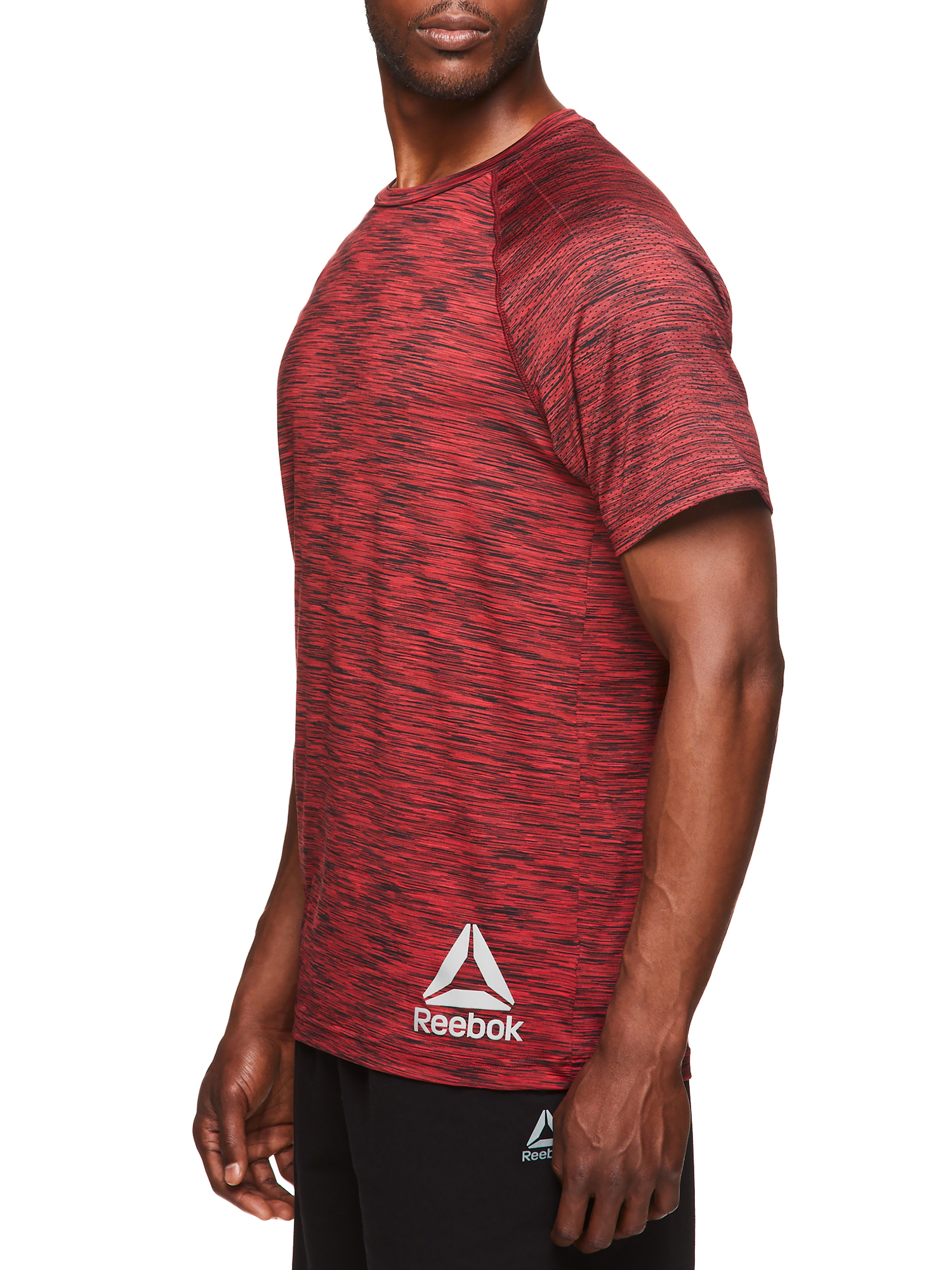 Reebok Men's and Big Men's Active Short Sleeve Tee with Mesh Sleeves, up to Size 3XL - image 2 of 4