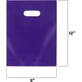 thumbnail image 3 of MT Products Purple Shopping Bags - 9" x 12" Plastic Merchandise Bags, Pack of 25, 3 of 7