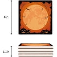 thumbnail image 3 of FMSHPON Happy Halloween Set of 8 Coaster for Drinks, Absorbent Ceramic Stone Coasters Cup Mat with Cork Base for Home Kitchen Room Coffee Table Bar Decor, 3 of 4