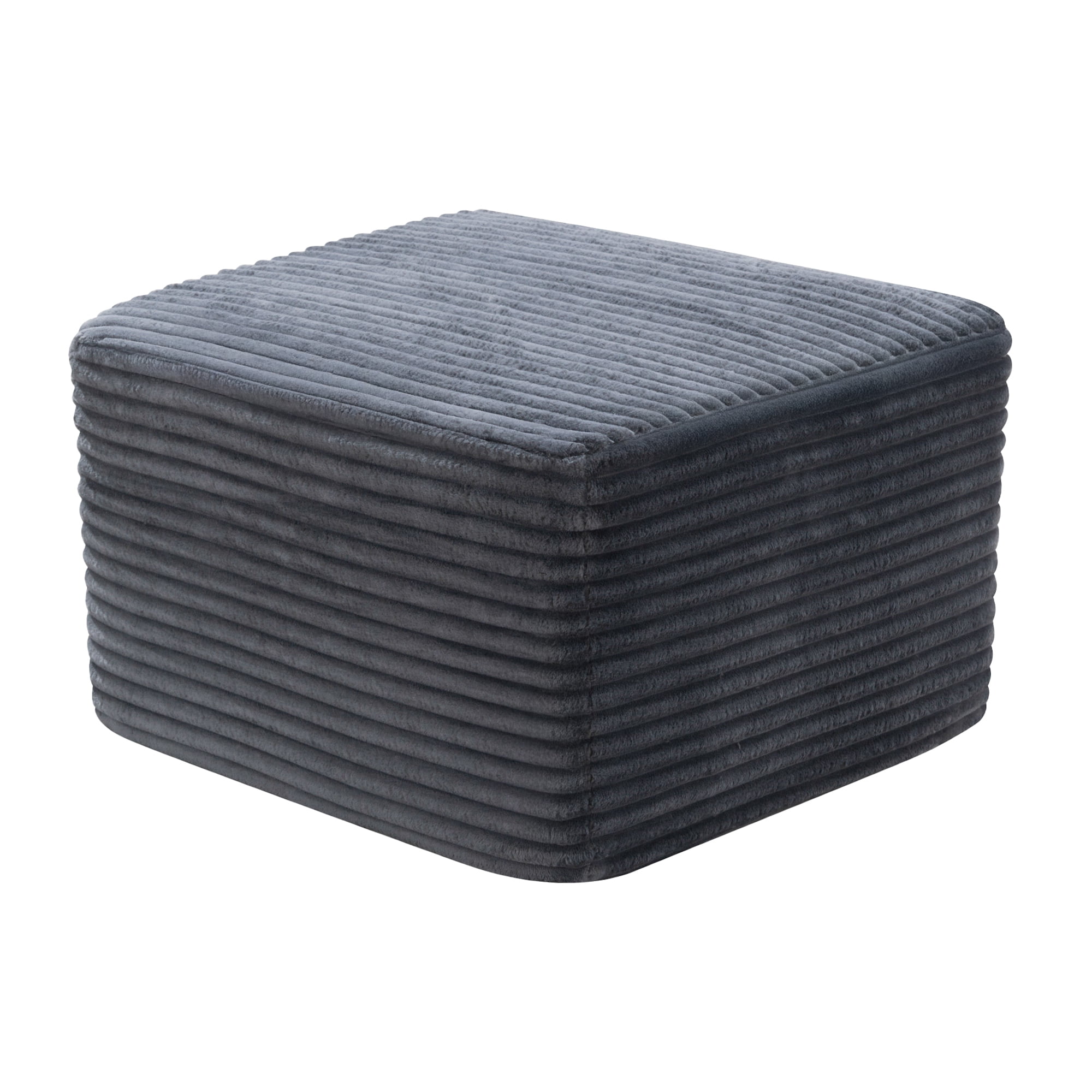 Plush Boneless Ottoman,Upholstered Cloud Couches Footrest Ottoman for Boneless Couch for Living Room, Grey