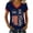 506_Navy, variant on 250 Anniversary USA Shirt for Women American Flag Cute Clothes Beach Vacation Women's Tops, Tees & Blouses V Neck Retro Womens Blouse Black