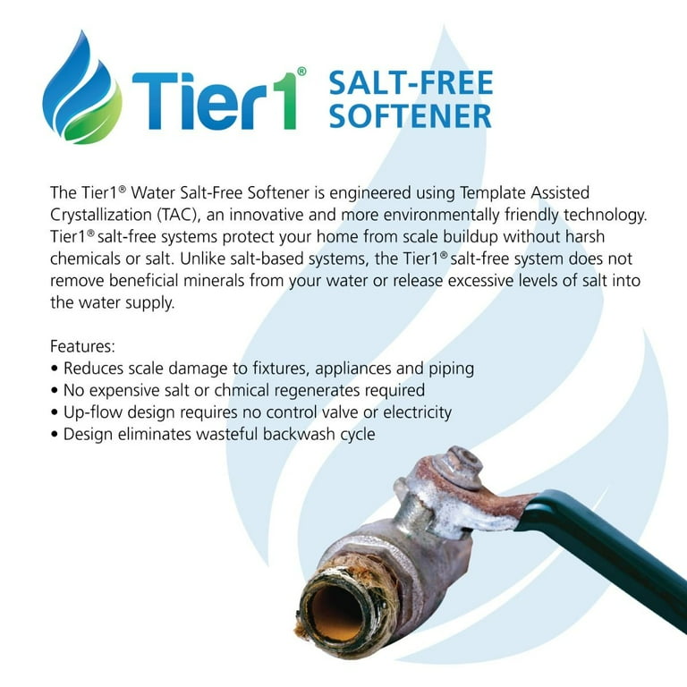 Tier1 Eco Series Salt-Free Water Softener and Chlorine Reduction