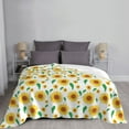 thumbnail image 6 of XMXT Throw Blanket, Sunflower Flower Background Machine Washable Blankets for Sofa, 50 x 40 inches Multicolor, 6 of 9
