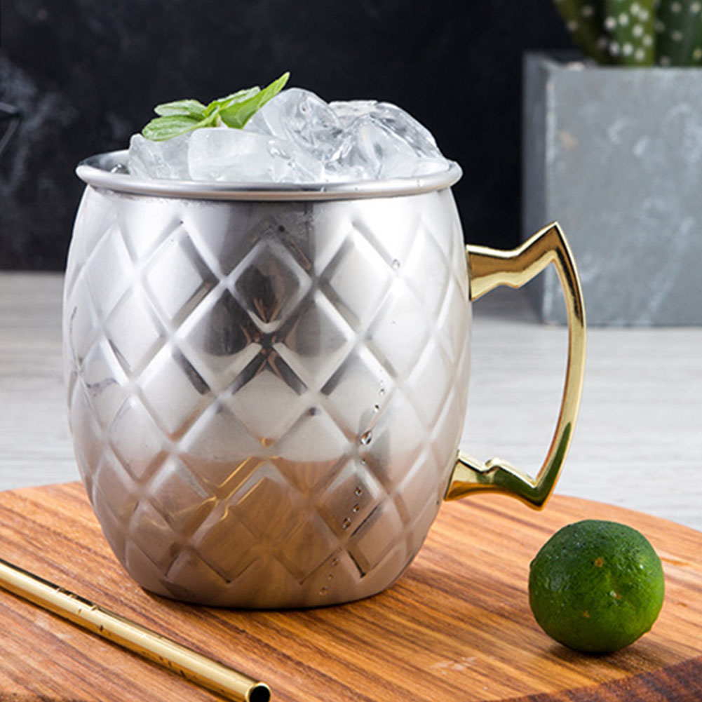 16 Ounce Moscow Mule Cup Copperplated Stainless Steel Mug Drinking