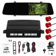 thumbnail image 1 of Riwcyla 1080P DVR Dash Camera with 4 Parking Sensor Reverse Radars Front & Rear Dual Camera Driving Recorder with 4.3 Inch Screen Support Night,Vision/Motion Detection/Collision Locking/Loop Recordi, 1 of 6