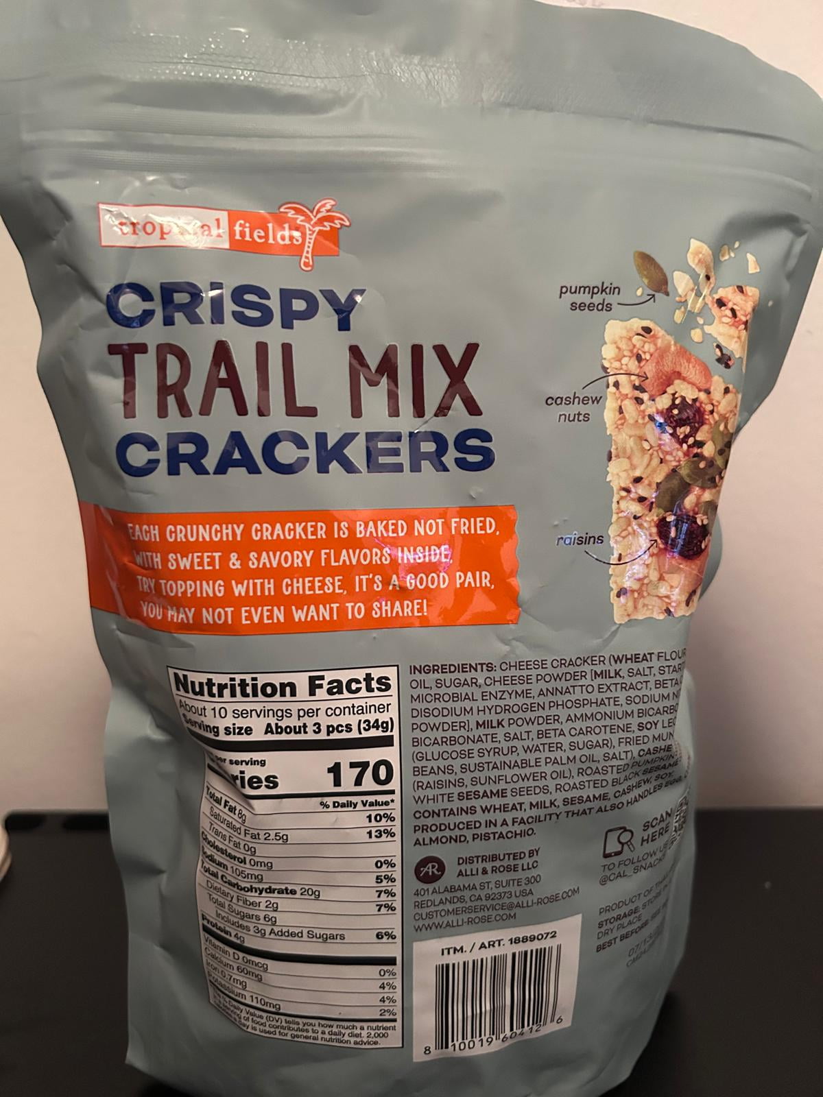 Tropical Fields Crispy Trail Mix Crackers