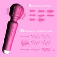 thumbnail image 3 of Centerel Vibrators Wand Massager Personal Massager with 8 Speeds 20 Vibration Modes,Rose Red, 3 of 9