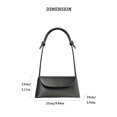 thumbnail image 4 of Bolso cuadrado pequeño de cuero Pu para mujer, bandolera francesa Simple de un hombro, color sólido, a la moda, 4 of 5