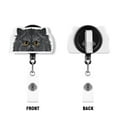thumbnail image 2 of WIRESTER Acrylic Reel ID Holder Belt Clip Badge Retractable with Alligator Clip for Office Worker, Medical Staffs, Nurse, Doctor, Teacher, Student - Animal Black Persian Cat, 2 of 5