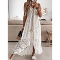 thumbnail image 1 of Summer Boho Long Dresses Women Lace V-neck Spaghetti Strap Dress Ladies Off Shoulder Beach Sundress White Dress Vestidos De Mujer, 1 of 5