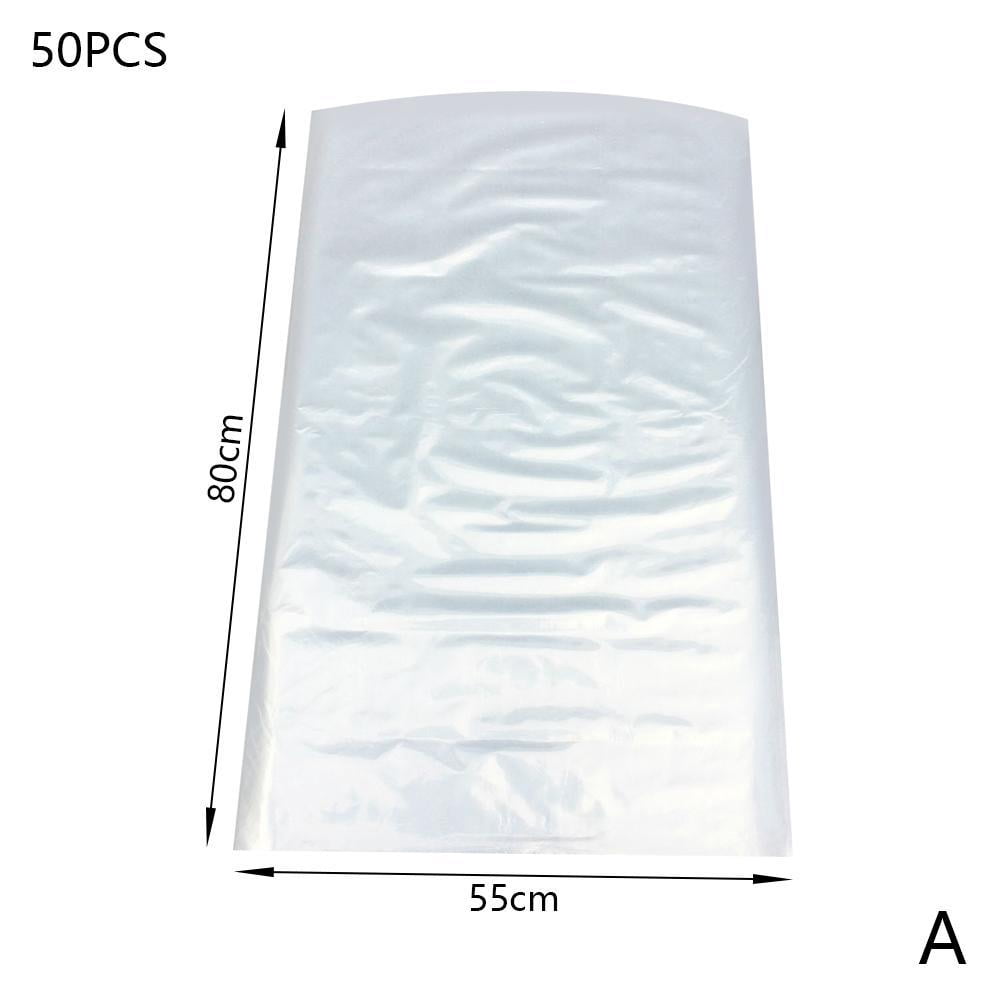 50 Pack Garment Bags for Clothes Storage - Waterproof & Dustproof Hanging Suit & Coat Protector Covers