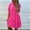Hot Pink, variant on Wedding Guest Dress Button Down Plus Size Polo Under Dress Cowl Neck Elbow-Length Black Sweater Dress for Women,M