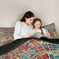 thumbnail image 5 of Homewish Abstract Boho Geometric Full Size Comforter Sets,Vintage Bohemain Bedding Comforter Set,Colorful Patchwork Plaid Bedding Sets For Kids,Ultra Soft Home Decor Reversible,3-Piece, 5 of 8