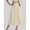 Beige, variant on Dianli Midi Skirt Boho Midi Skort Elastic Waistband Wood Ear Lace Patchwork A Line Mid Length Skirt High Waisted Slimming Versatile Office To Weekend Casual Boho Beachwear