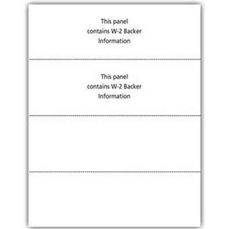 irs approved blank 4 up laser horizontal format with w 2 backer