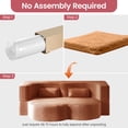 thumbnail image 7 of 78" 2 in 1 Convertible Sofa Bed, Folding Loveseat Couch with 2 Pillows, Twin Size Futon Couch, Orange - Plush Corduroy, 7 of 7