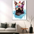 thumbnail image 5 of Scottish Terrier Dog Canvas Wall Art,Pet Canvas Painting Puppy Artwork,Colorful-Watercolor Original Artwork Print For Bedroom, Bathroom Wall Art decor, 5 of 6