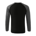 thumbnail image 6 of Men's 3/4 Sleeve Shirts Crew Neck Baseball T Shirts Casual Moisture Wicking Athletic Raglan Tops Black XL, 6 of 7