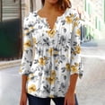 thumbnail image 2 of Fall T Shirts for Women Shirts Tunic 3 Quarter Length Sleeve Tunic Tops for Women Blouses My Reorder List Trending Gifts, 2 of 5