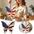 thumbnail image 2 of 4th of July Patriotic Butterfly Suncatcher, Acrylic Stained Glass Style Window Hanger, Red White Blue American Flag Decor for Independence Day-5.9In, 2 of 5