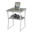thumbnail image 1 of Convenience Concepts X-Calibur Table d'Appoint, Fini Bois Gris et Cadre en Métal, 1 of 4