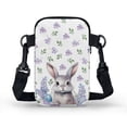 thumbnail image 2 of HELLHERO BunnyBloom Shoulder Bags for Adult Double Deck Cross Body Purse Polyester with Shoulder Strap, 2 of 7