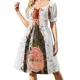 thumbnail image 1 of Laurent Perrier Vestido de manga corta con estampado salpicadura Vestidos anchos vestidos de noche para mujer, 1 of 7