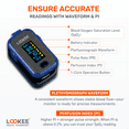 thumbnail image 6 of LOOKEE Premium Pulse Oximeter Finger Monitor with Case- | FSA/HSA Eligible Blue Color Pulse Ox with Lanyard and Batteries, 6 of 6