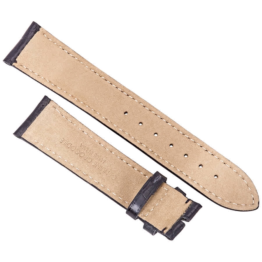 Hadley Roma 21 MM Shiny Nile Black Crocodile Leather Strap Hadley Roma 21 MM Shiny Nile Black Crocodile Leather Strap