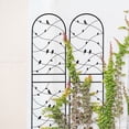 thumbnail image 2 of MAYEERTY 2 Pack Metal Garden Trellis 71 x 19.7 Inch Rustproof Climbing Plants Support Bird Deco Black Outdoor Flower, 2 of 6