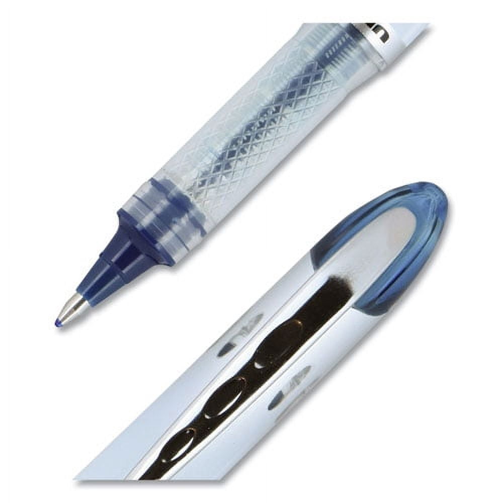 Vision Elite Roller Ball Pen, Stick, Bold 0.8 Mm, Blue-Black Ink, White/blue Barrel | Bundle of 5 Each