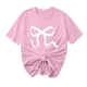 thumbnail image 1 of Primavera Top Mujeres Moda Casual Nueva Cinta de Arco Impresa Cuello Redondo Camiseta de Manga Corta, Camiseta de Cuello Tripulado, 1 of 8