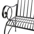 thumbnail image 4 of Alpine Corporation 44" x 26" x 38" Decorative Metal Wire Garden Bench, Black, 4 of 12