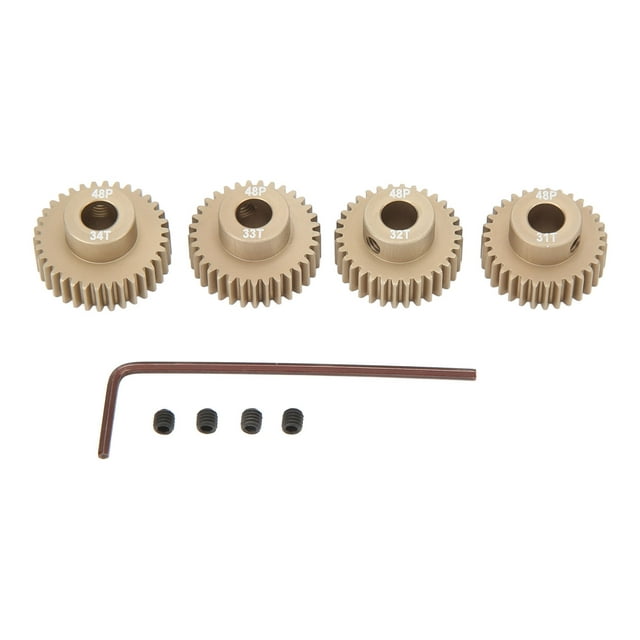 Engranaje de motor de rueda dentada 48DP 0.53M 1/10 5 mm Juego de engranajes de motor de aleación de aluminio para modelo de coche de control remoto 31T 32T 33T 34T