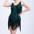 thumbnail image 3 of Oplxuo Women's Fringed Tassel Dance Costume 1920s Sexy V Neck Flapper Cocktail Party Dresses Rumba Ballroom Latin Outfits, 3 of 3