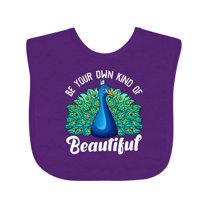Inktastic Peacock Girls Baby Bib