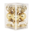 thumbnail image 2 of CuiLiyq 12Pcs Christmas Balls Ornaments, 1.6 Inch Hanging Balls, Shatterproof Plastic Decorative Hanging Ornaments, Baubles for Xmas Tree Party Wreath Decoration (Gold), 2 of 9