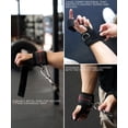 thumbnail image 3 of Ekkovision Correas de levantamiento de pesas con anillo en D con puño, soporte para muñeca, correas de levantamiento cómodas, gruesas y resistentes, ajuste seguro, agarre mejorado, negro, 3 of 5